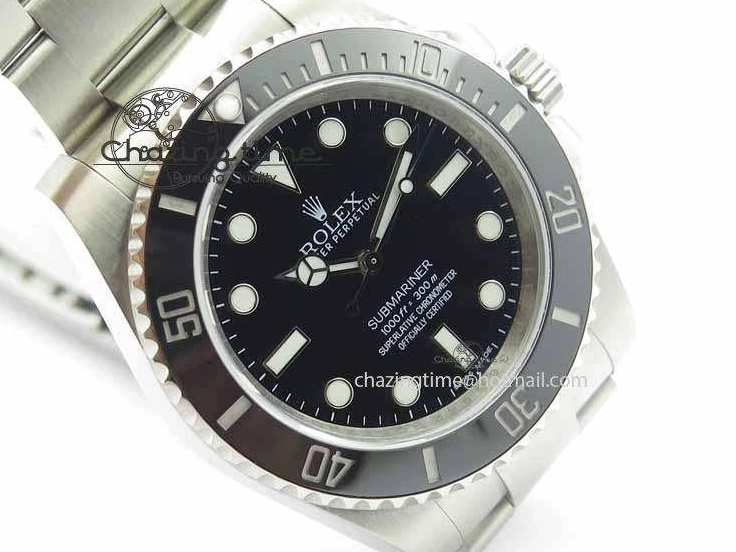 0202 Submariner 114060 Black Ceramic No Date JF 1:1 Best Edition On SS Bracelet SH3130 V Attractive 3641